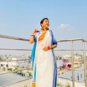 White Madorai Saree
